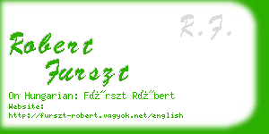 robert furszt business card